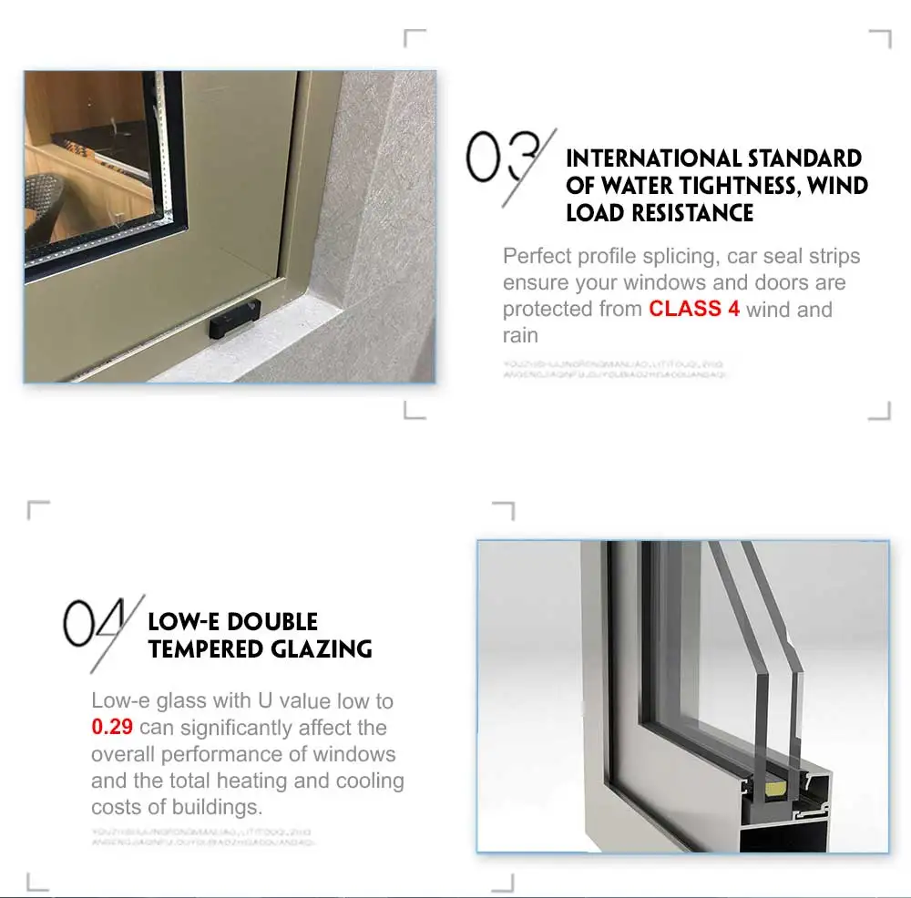 Residential interior insulated high quality aluminum sliding glass door for offices DIY