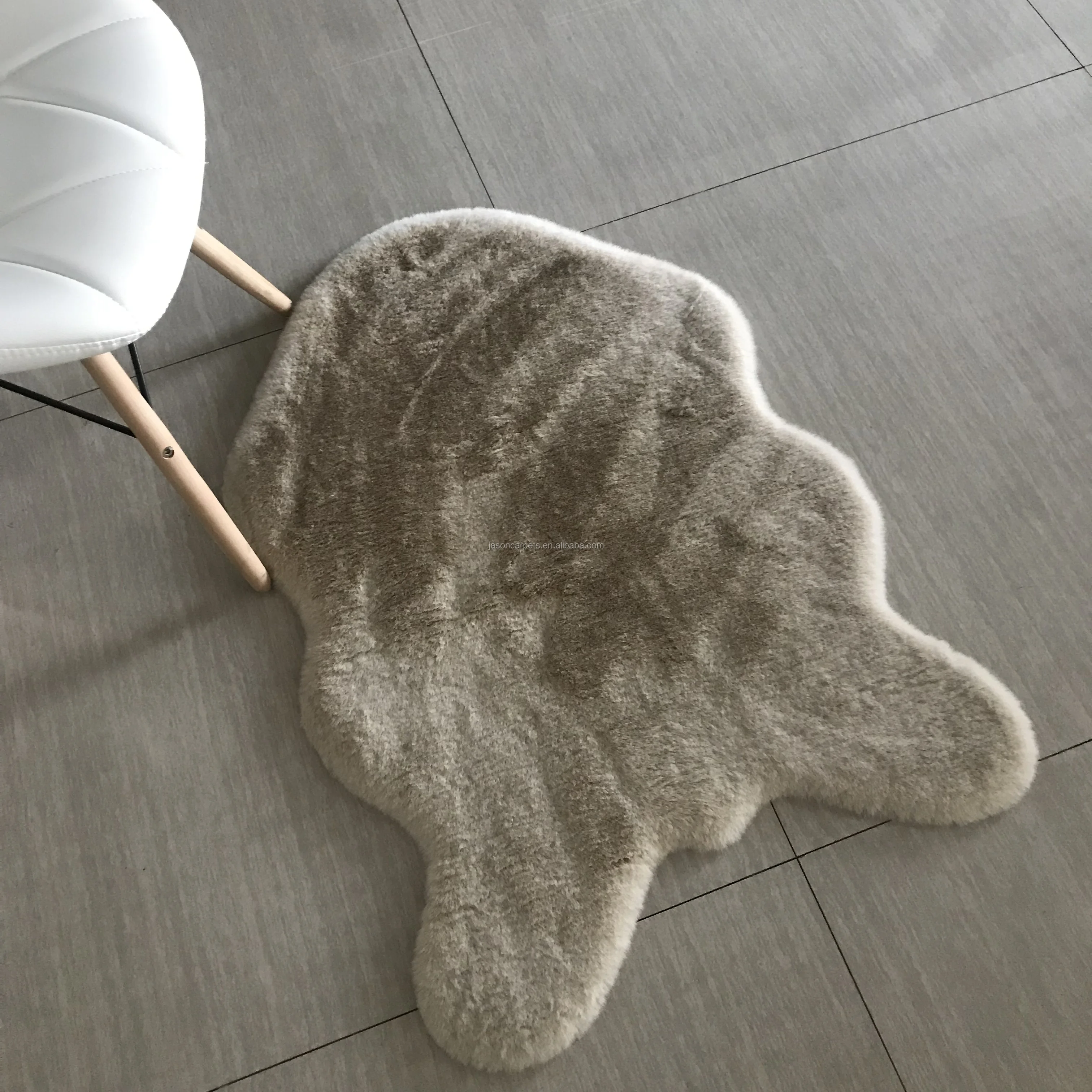 Amazon Hot Selling Polyester Rugs Beige Faux Rabbit Fur Rug Buy Faux