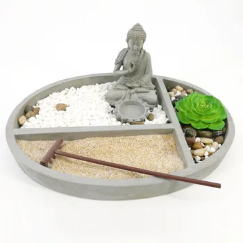 Fengshui Indoor Zen Garden Resin Peaceful Zen Style Mini Zen