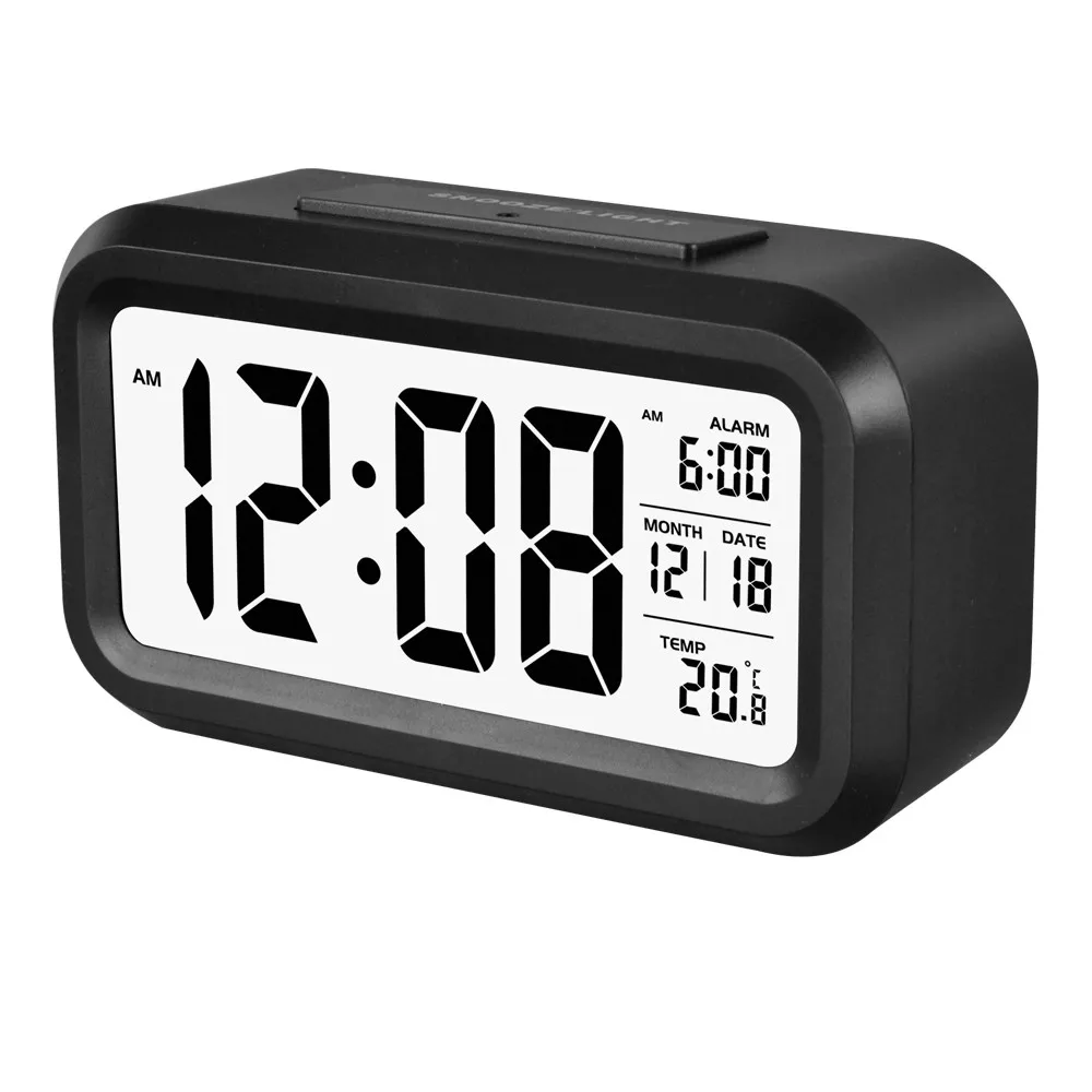 Lcd Electronic Calendar Analog Clock Display With Snooze Function Buy