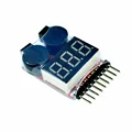 2pcs lot 2 in1 Lipo Battery Voltage Tester Low Voltage Alarm New Register