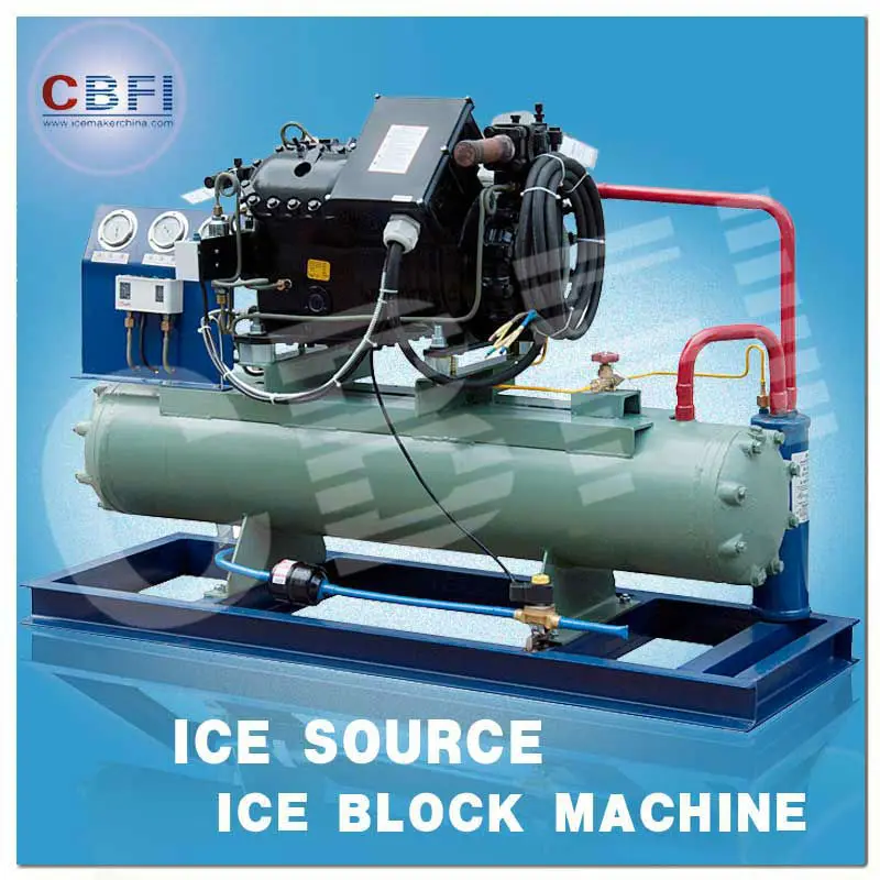 Large block ice plant with stainless steel ice mold to make ice