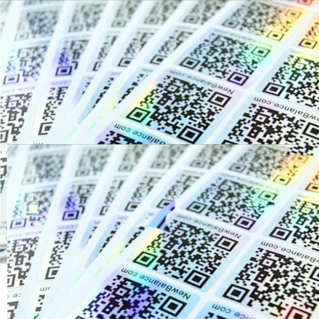 Printing label paper roll paper PET sticker variable color qr code printing.