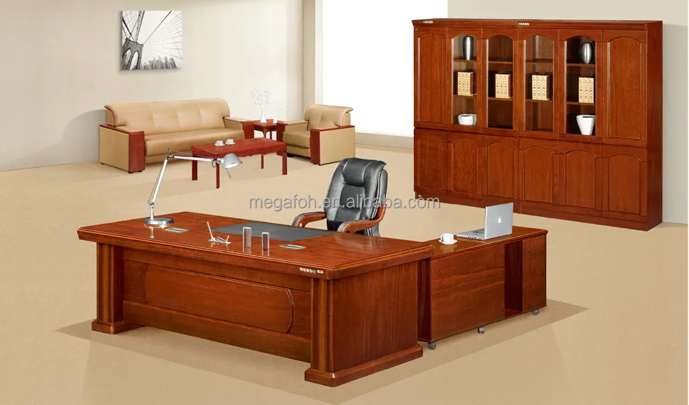 Left Return Mahogany Executive Home Office Desk Furniture Foh K2250 Tables Mesa De La Oficina