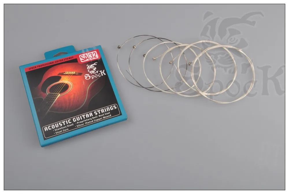 Carbon Steel 6 Strings Silver Plated Ballend Acoustic Guitar Strings