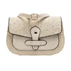 2019 New Lady Vintage Quality Straw Rivet Tote Mini Messenger Bag For Women