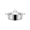 New Stainless Casserole Stock Pot Sauce Pan Cookware With Glass Lid