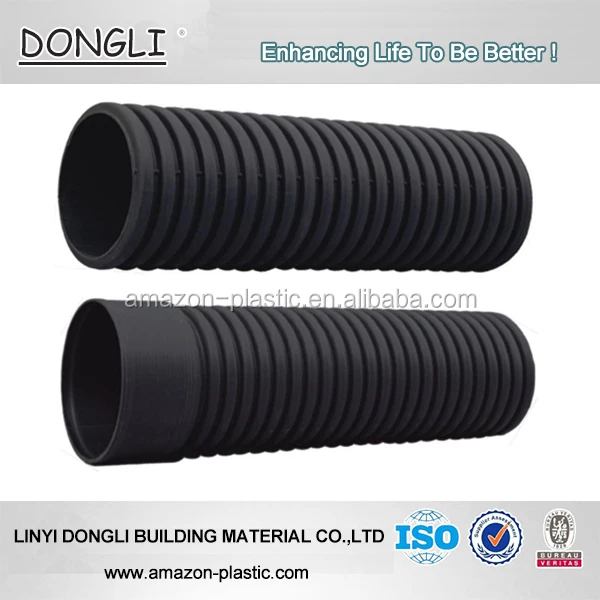 Sn4 Sn8 Hdpe Double Wall Corrugated Pipe For Drainage Perforated Pe