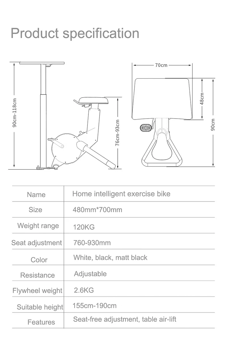 Home Office Standing Desk Height Adjustable Cycle Exercise Bike Buy