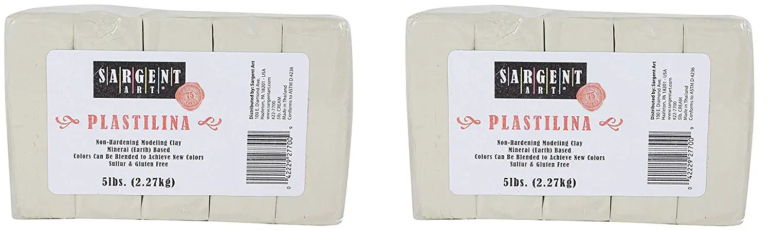 Brown 2-Pound Sargent Art Plastilina Modeling Clay