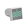 AD16 22mm Square green mini indicator light lamp digital voltage meter voltmeter ac 0-500v