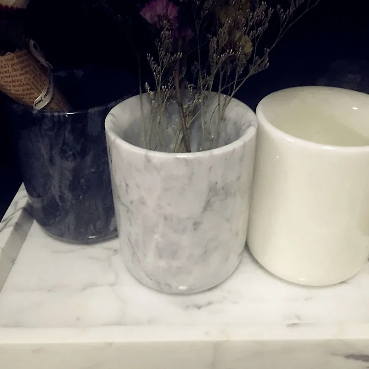 New Design Candle Jar,Carrara Marble Jar With Low Price Candle Carrara