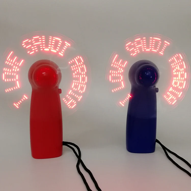 Led Flashing Handheld Fan Programmable Led Message Fan Buy Led