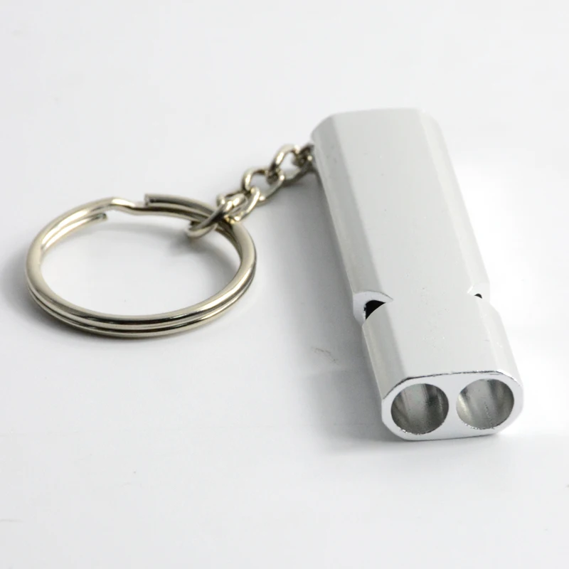 Outdoor Survival Metal Emergency Flat Whistle With Key Ring Buy