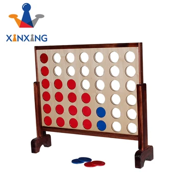 Wooden Connect 4,Four In A Row Board Game,Learning Educational Classic