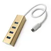 Wholesale 4 port usb-c hub gold plated usb 3.1 type-c to usb 3.0 interface charging hub for computer
