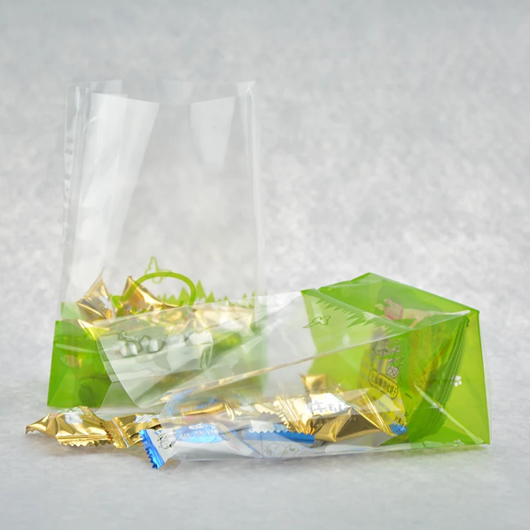 clear food packing side gusset plastic printed cellophane bag