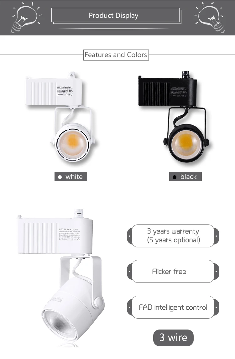 High lumen and long life span office led focus spot light