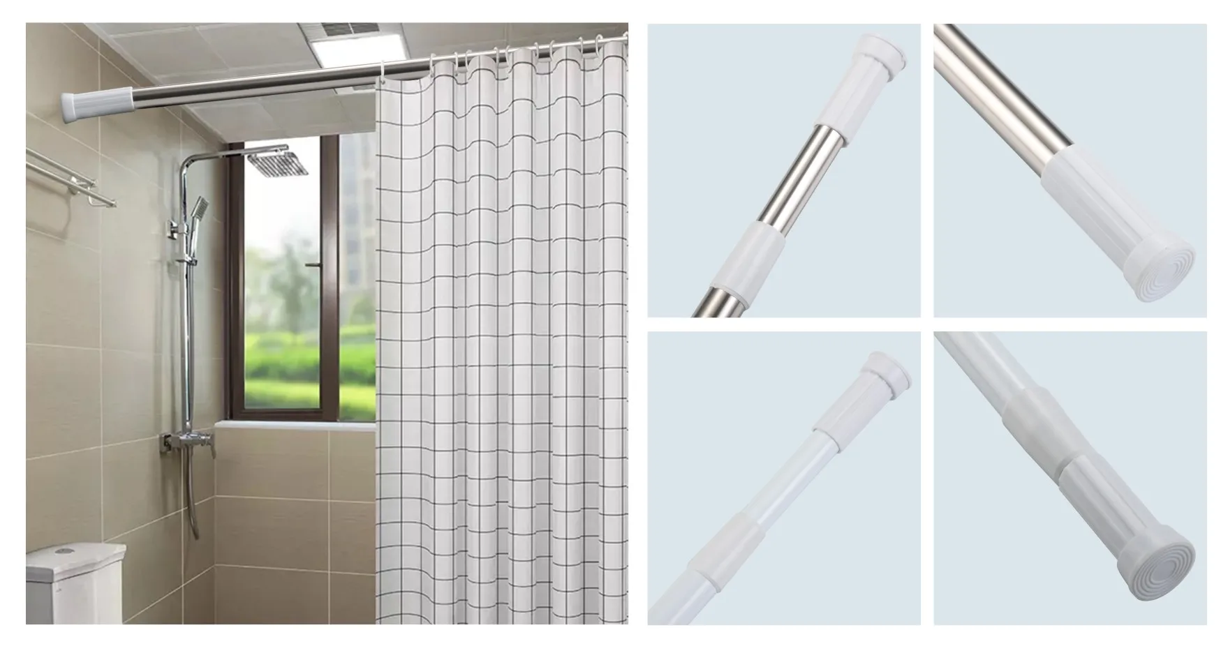 Economic Metal European Extensible Shower Curtain Rod Buy Shower