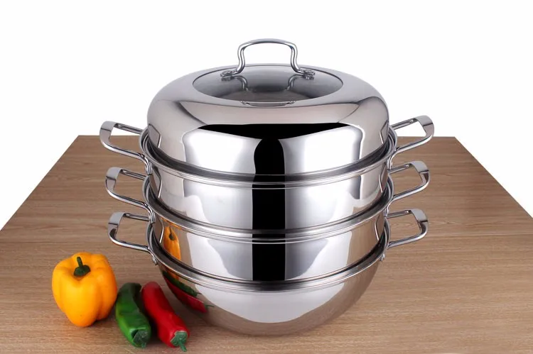 2 Tier /3 Tier Steam Pot Steam Cooking Pot Steamer Pot Industrial Steam ...