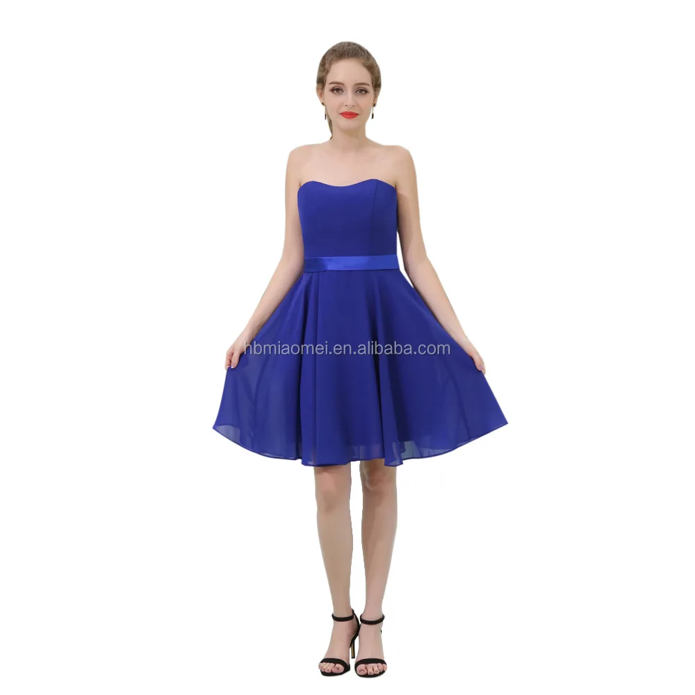 Sapphire Blue Dress - Elegant Women's Fashion for Spring/Summer 2024