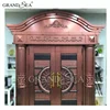 Arched top double main entrance steel church entry door design uk