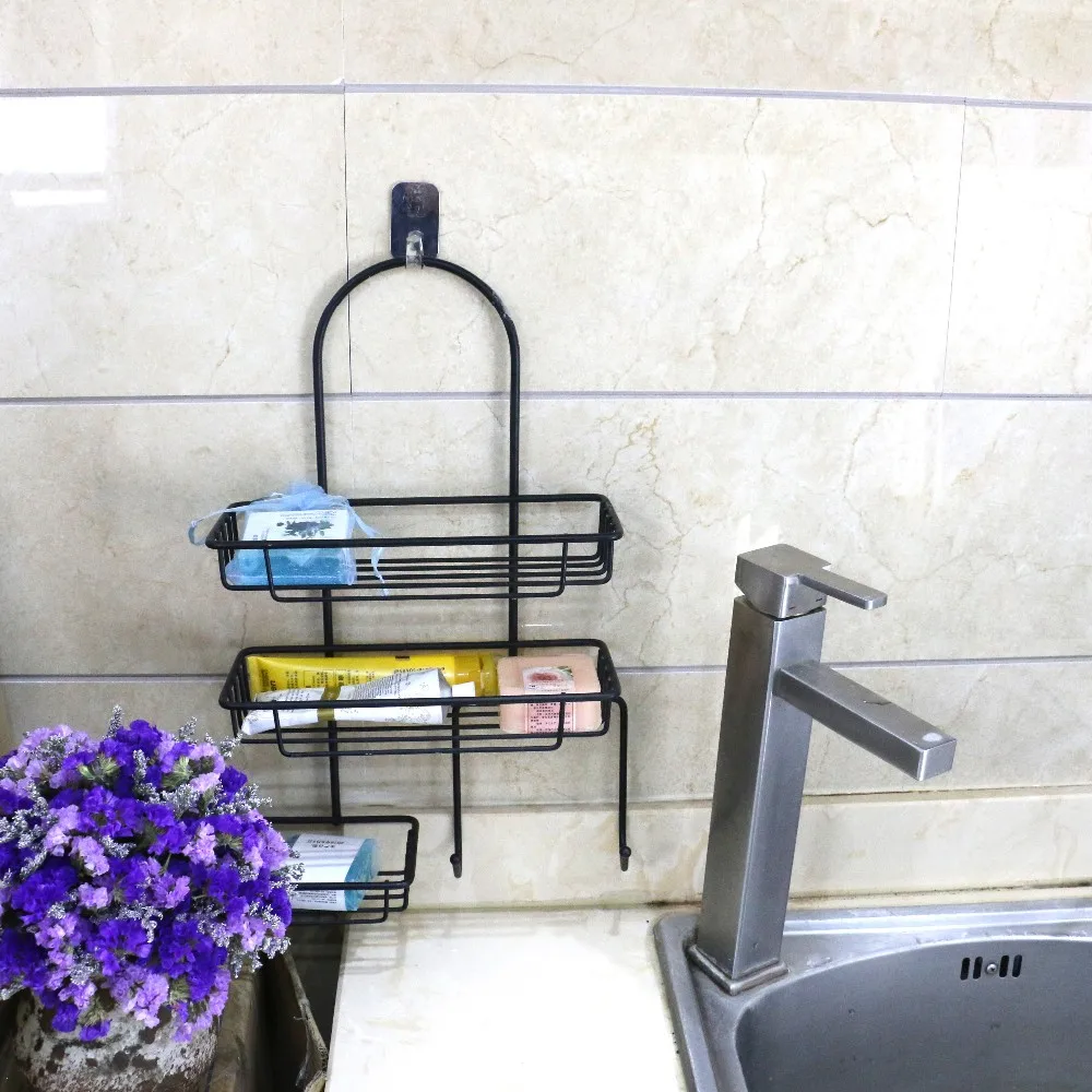 3 Tier Wall Mounted Metal Wire Bathroom Accessory Storage Basket Shelf