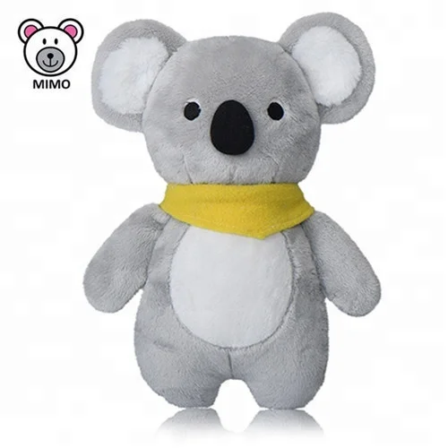 Menggemaskan Grey Koala Beruang Mewah Mainan Dengan Bandana Logo