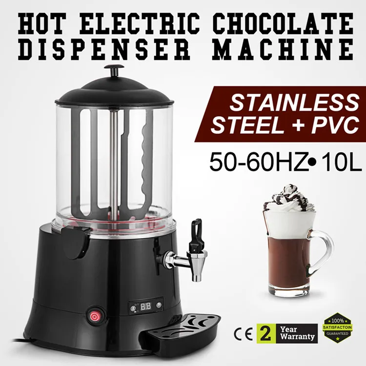 10L Hot Chocolate Machine Electric Beverage Dispenser Bain Marie Mixer 