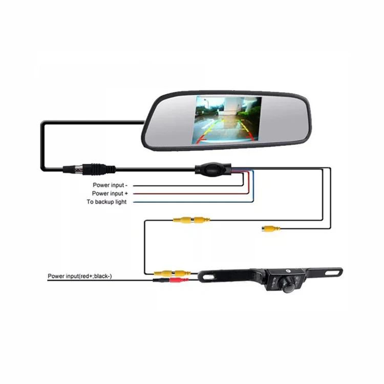 Подключение зеркала с камерой заднего. Зеркало монитор 7 дюймов распиновка. TFT LCD Monitor автомобильный на зеркало схема подключения. TFT-LCD Monitor автомобильный камера заднего хода.