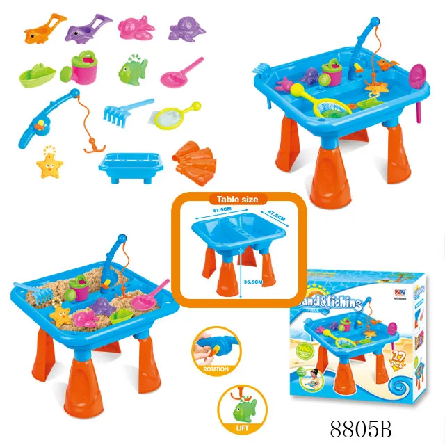 sand and water fishing table