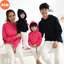 Family matching clothes thick warm Kids hoodies New year Mom and daughter matching clothes Parent child