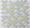 2018 demax durable skid resistance fish scale mosaic tile mixed color mosaic tile,irregular glass mosaic