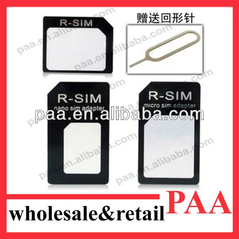 3in1 Nano/Micro sim card adapter for iPhone5/iPhon4/iPhone3