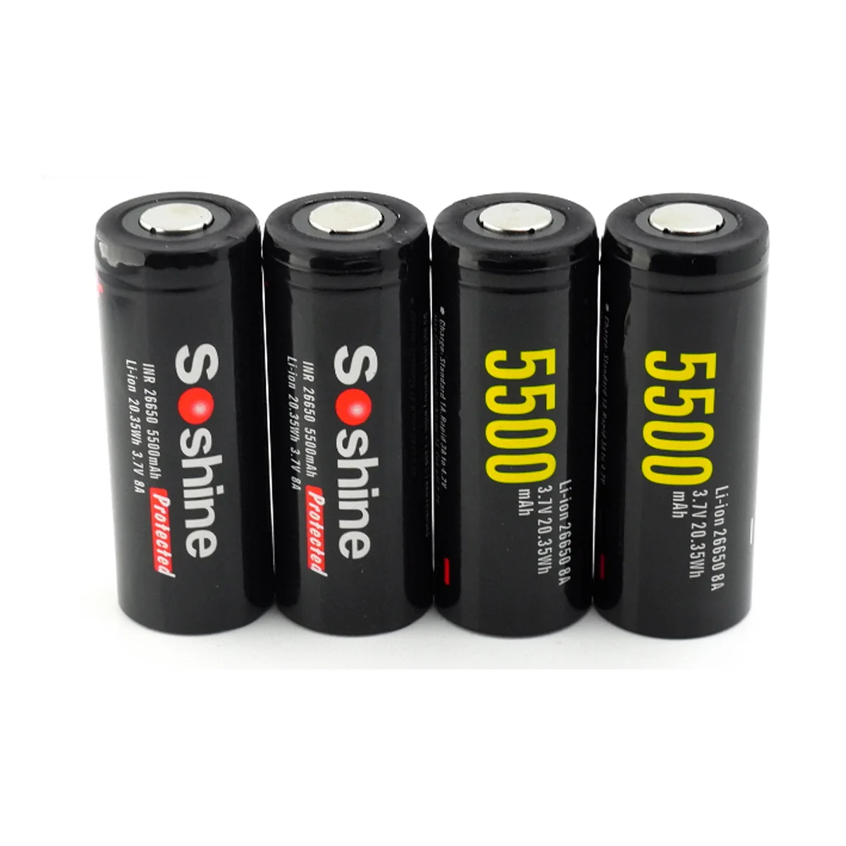 Soshine 26650 5500mah 3.7v Rechargeable Battery 26650p-3.7-5500 ...