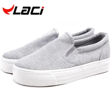 2016 Ladies Canvas Shoes Platform shoes Flats Slip On Solid Woman Leisure breathable Shoe Female Fashion Casual Shoes creepers