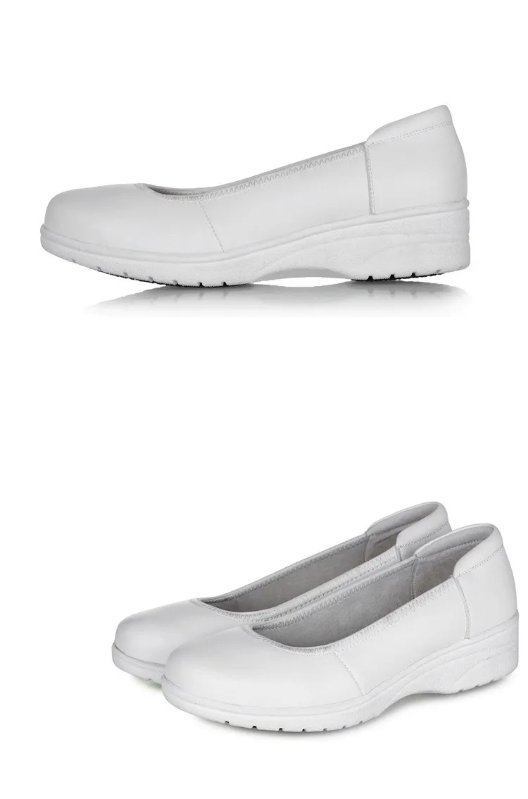 white leather hospital shoes