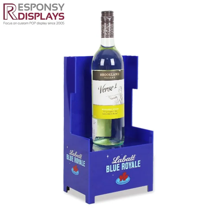 Shopping Mall Sales Promotion Wine Bottle Rack Acrylic Display With LED Light