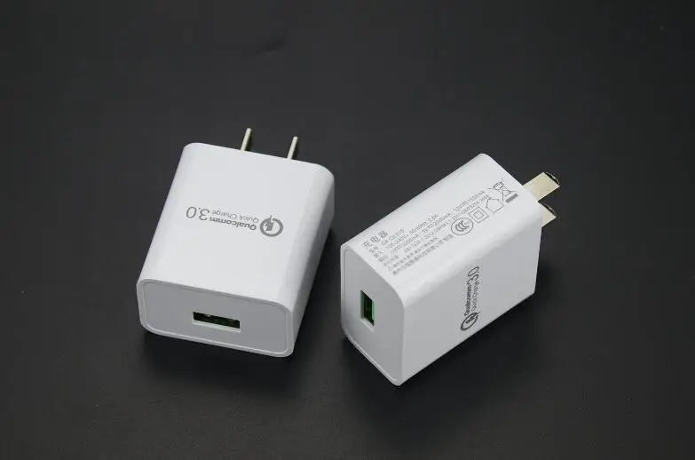 Fast charge 3.0 mobile phone usb charger 3C certified QC3.0 mobile phone charging 5v3a flash charging adapter