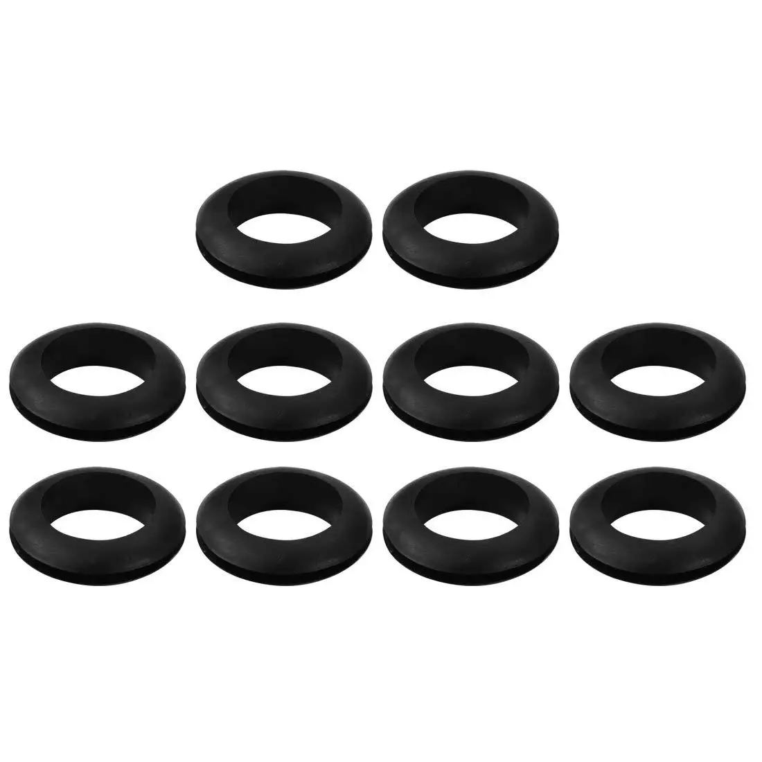 uxcell 5pcs Wire Protective Grommets Black Rubber 14mm Double Sided Grommet
