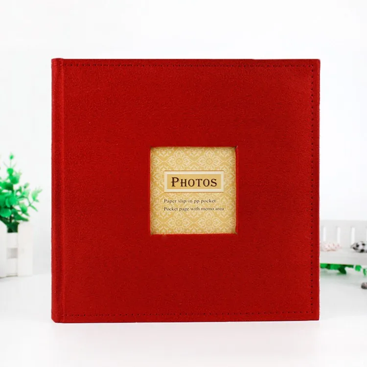 Vintage Style 8x12 Inches Embossed Leather Wedding Photo Albums For Lover
