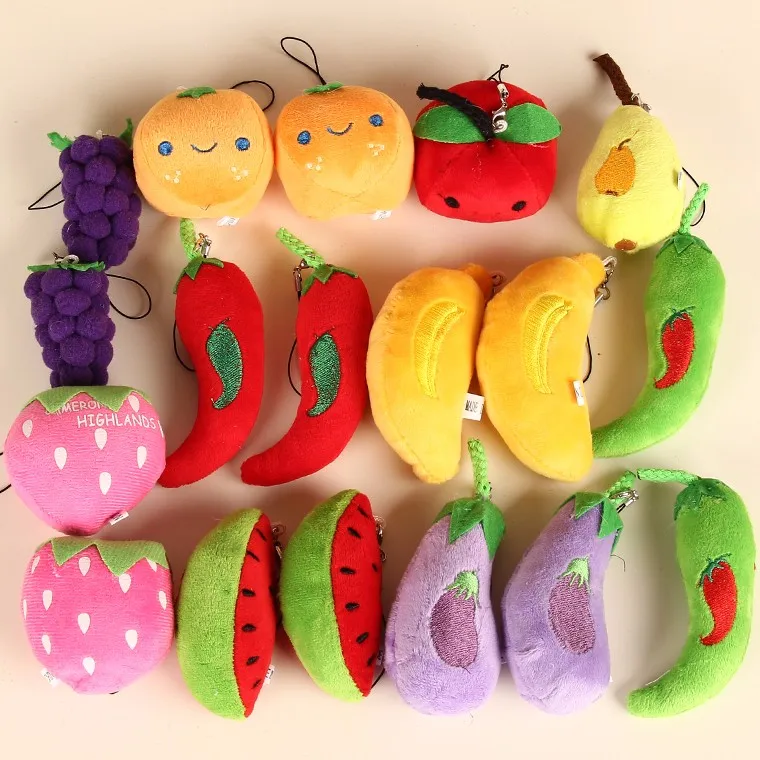 plush fruit and vegetable toys