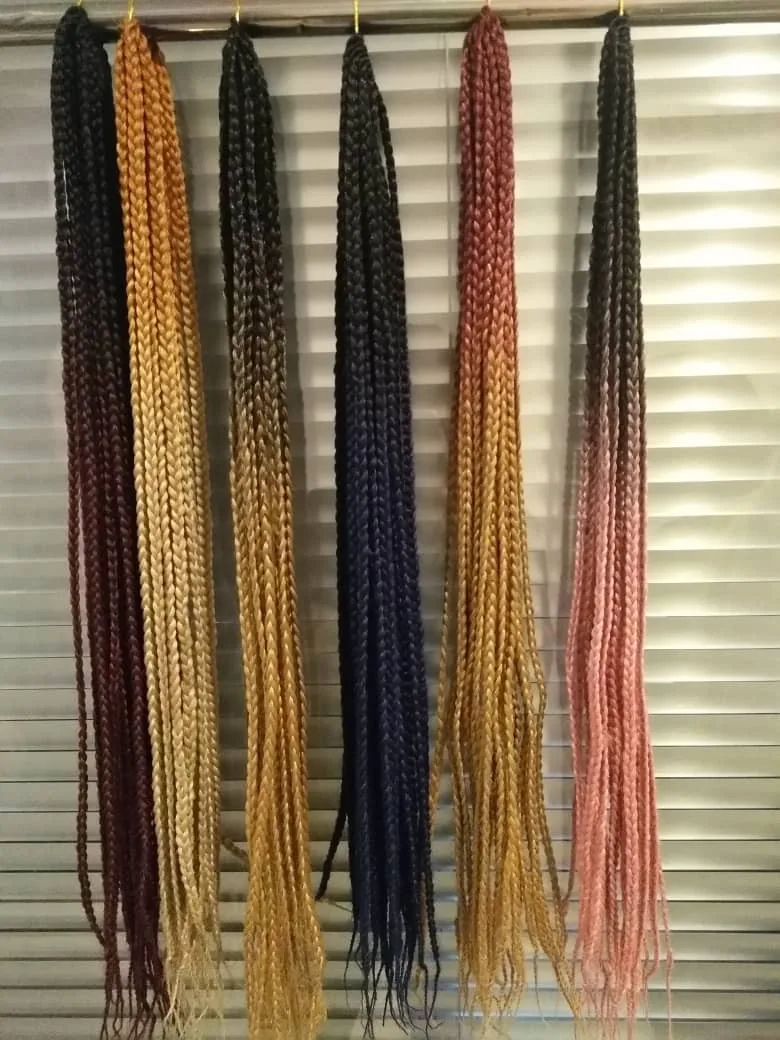 Different Color And Length Pre Braided Crochet Box Braid Hair Extensions Buy Crochet Box