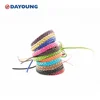 Waterproof PU fiber Fashion trendy Leather woven knitted natural bug repellant bracelet with natural ingredients