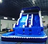 amazing blue wave inflatable water slide with pool