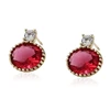 95296 xuping hot sell women wedding bridal delicate ruby 14k gold stud earring accessories for women jewelry