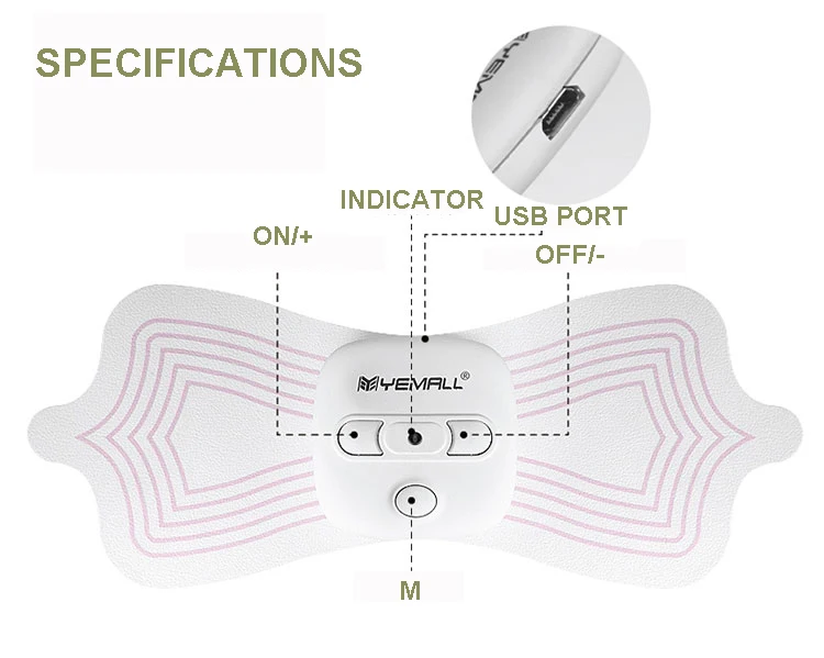 Yemall Mini Electronic Muscle Stimulator Electric Deep Muscle