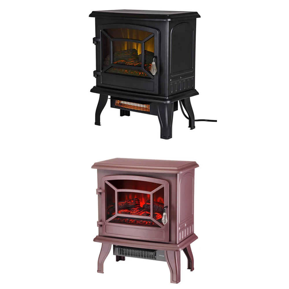 Black Freestanding Decor Flame Electric Led Fireplace Heater - Buy