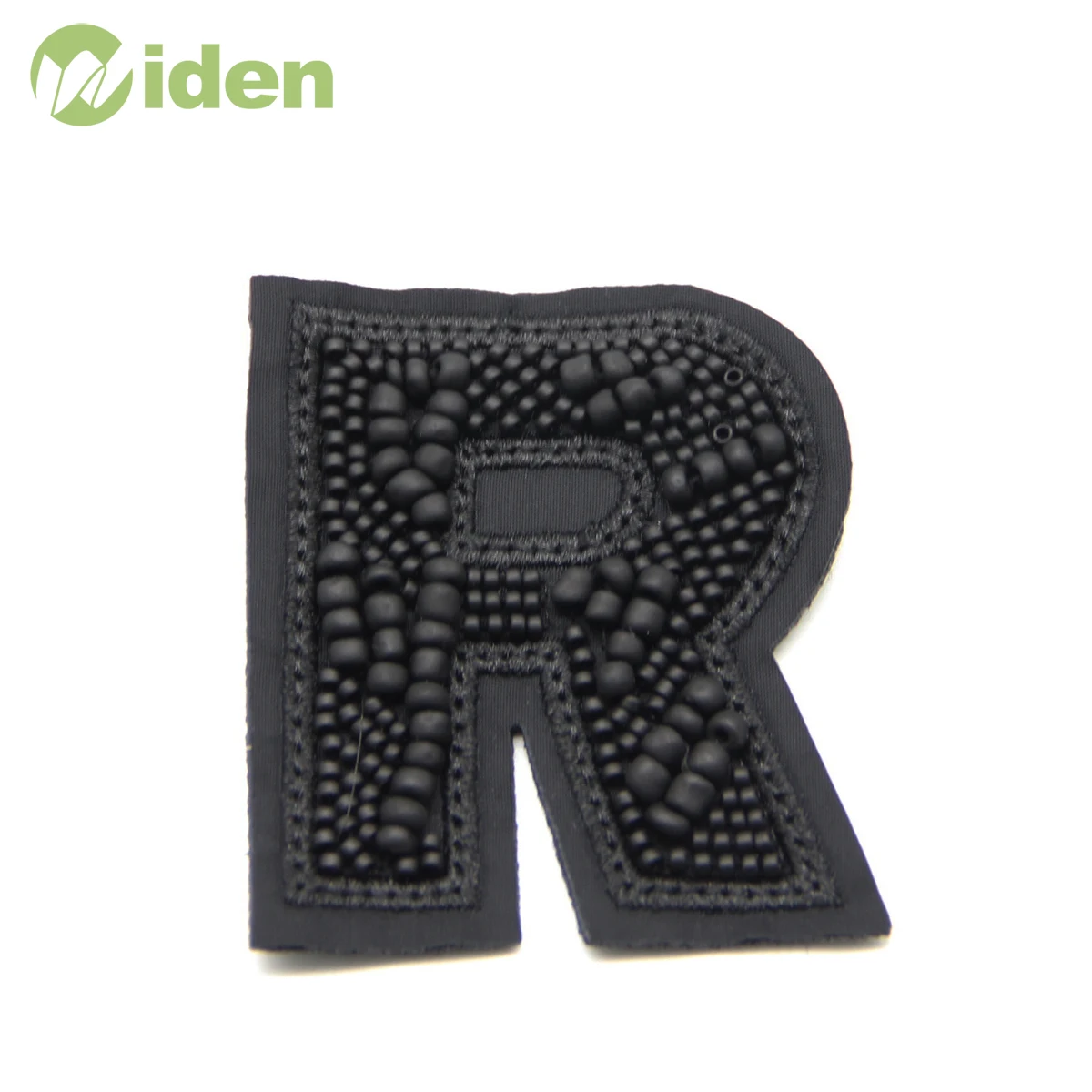 Black Beads R Letter Style Applique Sewing for Patches