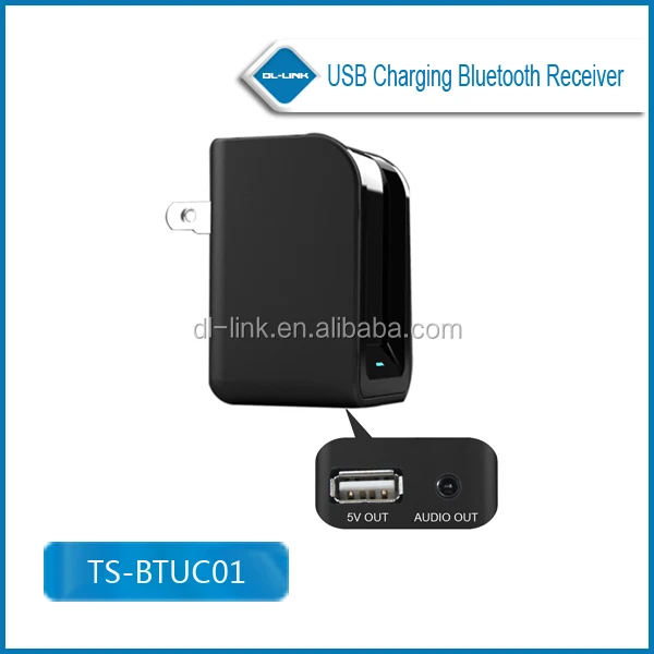 5V 2A USB Power Adapter and Bluetooth Audio Receiver, 2 in 1 Function